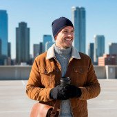 Шапка coFEE Contrasting jersey, колір помаранчевий/чорний - 3049-10 CO