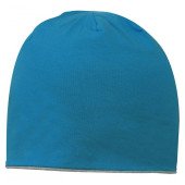 Шапка coFEE Contrasting jersey, колір бірюзовий/попелястий сірий - 3049-18 CO