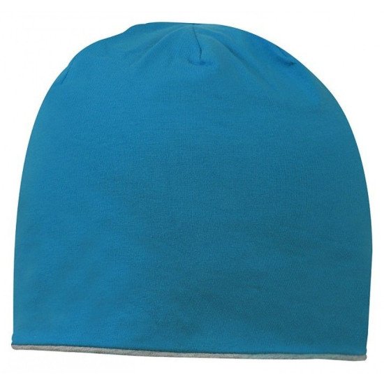 Шапка coFEE Contrasting jersey, колір бірюзовий/попелястий сірий - 3049-18 CO