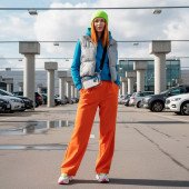 Шапка coFEE Contrasting jersey, колір лайм/попелястий сірий - 3049-19 CO