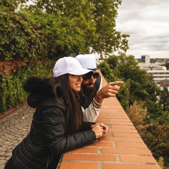 Кепка coFEE Ribbed, колір білий/чорний - 4010-6 CO Кепка coFEE Ribbed, колір білий/чорний - 4010-6 CO