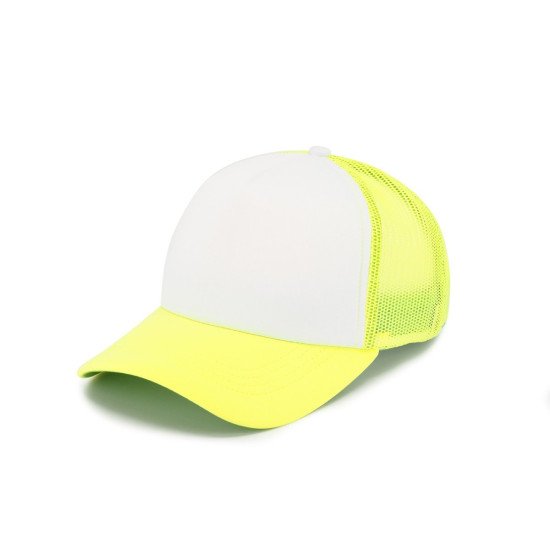 Кепка coFEE Trucker, колір неоново-жовтий/білий - 4019-41