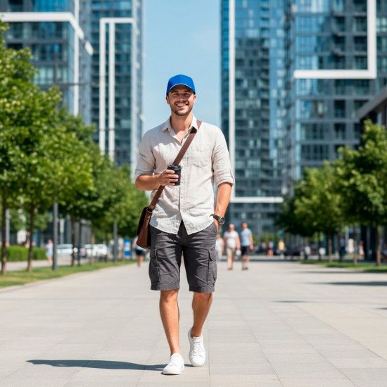 Кепка coFEE UV protection, колір синій/білий - 4028-4