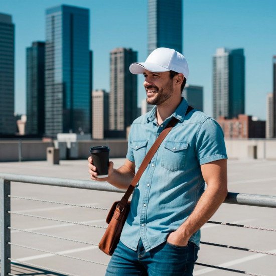 Кепка coFEE UVprotection, колір білий/чорний - 4028-6