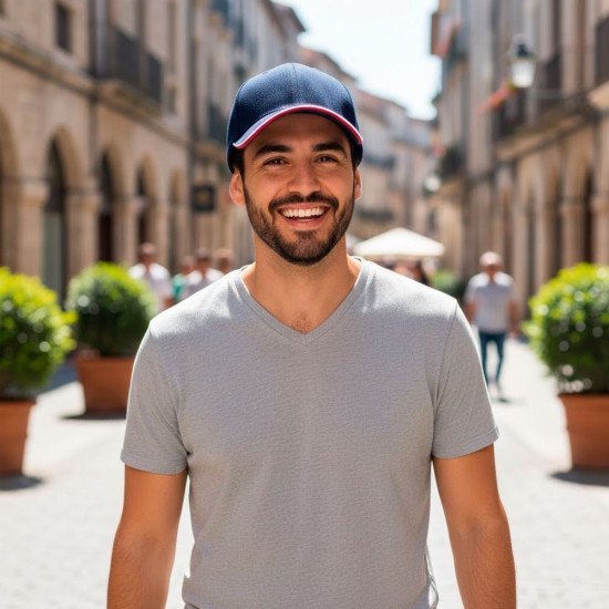 Кепка coFEE Piping, колір темно-синій/білий/червоний - 4044-14 CO