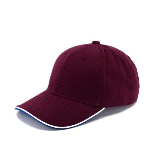 Кепка coFEE Piping, колір бордовий/білий/синій - 4044-2 CO