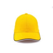 Кепка coFEE Piping, колір жовтий/чорний/білий - 4044-8 CO Кепка coFEE Piping, колір жовтий/чорний/білий - 4044-8 CO