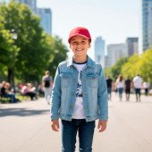 Кепка дитяча coFEE Child, колір червоний/бежевий - 4060-5 CO