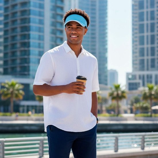 Козирок coFEE Visor, колір блакитний/білий - 4070-11 CO