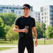 Козирок coFEE Visor, колір чорний/білий - 4070-3 CO Козирок coFEE Visor, колір чорний/білий - 4070-3 CO