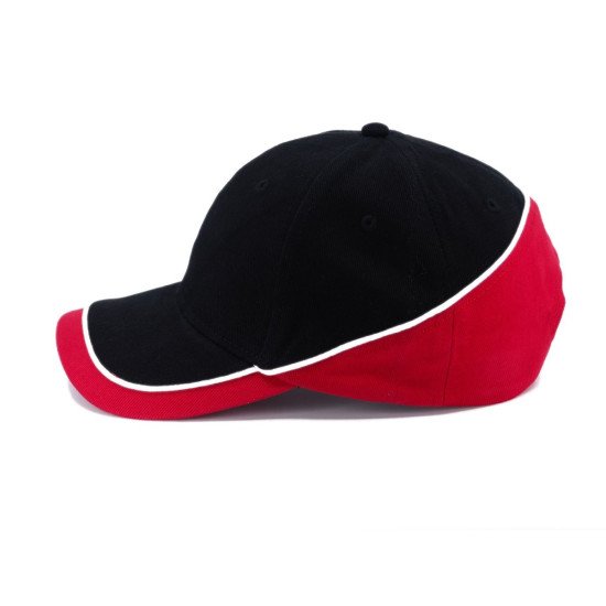 Кепка coFEE New wedge, колір чорний/білий/червоний - 4240-3 CO