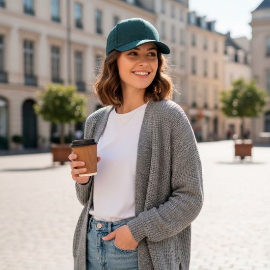 Кепка coFEE Perforated, колір оливковий - CO4260.31