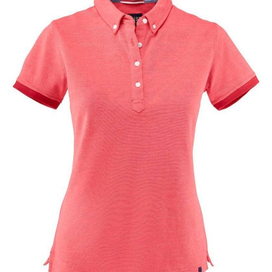 Футболка поло жіноча James Harvest Larkford, колір червоний меланж - 2125031406M