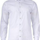 Сорочка чоловіча JH&Frost Yellow Bow 51 Slim Fit, колір білий/світло-синій - 2905102105S