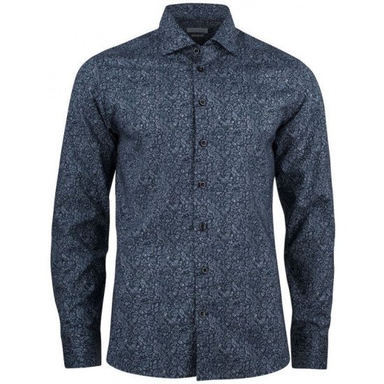 Сорочка чоловіча з візерунком пейслі JH&Frost Indigo Bow 37 Slim Fit, колір синій - 2903702601XS