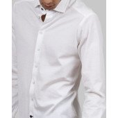 Сорочка чоловіча JH&Frost Indigo Bow 34 Slim Fit, колір білий - 2903402100XS