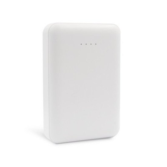 Повербанк 10000 mAh Voyager, світлодіодний індикатор, колір білий - V0173-02