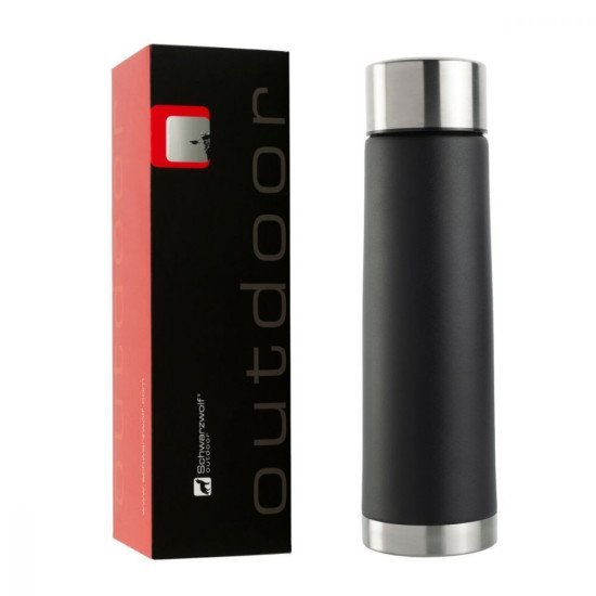 Термос 1 л сталевий Schwarzwolf Ranges, вакуумний, колір чорний - F4900400AJ3