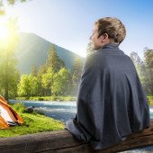 Плед флісовий Schwarzwolf Brisa 140х170 см, колір сірий - F5603600AJ3