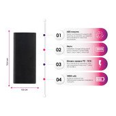 Повербанк 10000 mAh Voyager, цифровий індикатор, колір чорний - P322.241 Повербанк 10000 mAh Voyager, цифровий індикатор, колір чорний - P322.241