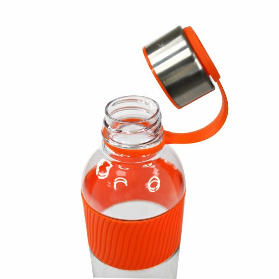 Пляшка для води 850 мл тританова Line Art Limpid, колір помаранчевий - 20222wb-06