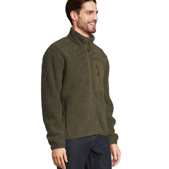 Куртка з шерпи SOL'S Fury, колір армійський/темно-армійський - 040428703XL