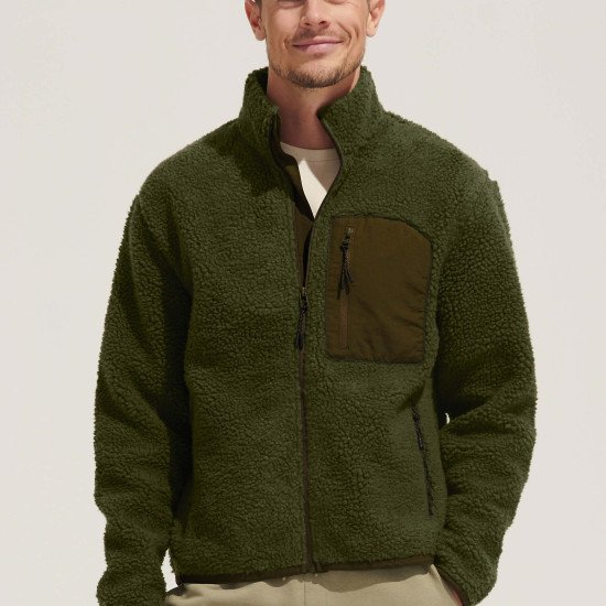 Куртка з шерпи SOL'S Fury, колір армійський/темно-армійський - 040428703XL