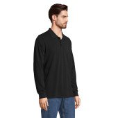 Лонгслів поло SOL'S Prime LSL, колір чорний - 039833123XL