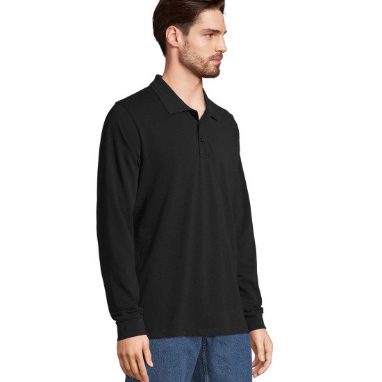 Лонгслів поло SOL'S Prime LSL, колір чорний - 039833123XL