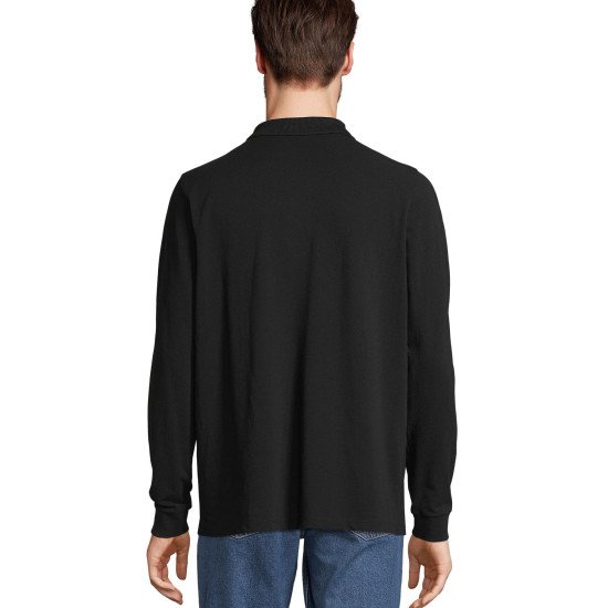 Лонгслів поло SOL'S Prime LSL, колір чорний - 039833123XL