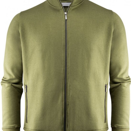 Світшот на блискавці чоловічий James Harvest Melville Heights, колір оливковий - 2132026704X-S