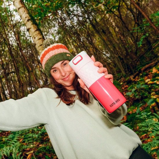 Термокружка 500 мл сталева Kambukka Etna Grip, вакуумна, колір рожевий/малиновий - 11-01048