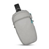 Сумка через плече антизлодій Pacsafe Eco 12L Sling, колір сірий/чорний - 41103145