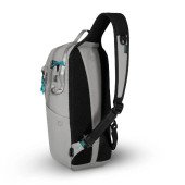 Сумка через плече антизлодій Pacsafe Eco 12L Sling, колір сірий/чорний - 41103145