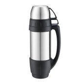 Термос 1,2 л сталевий Line Art Campania, вакуумний, колір сріблястий/чорний - 8087-7