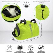 Дорожня сумка Perletti 20 л зі світловідбивачем, колір лайм/чорний - 14270901