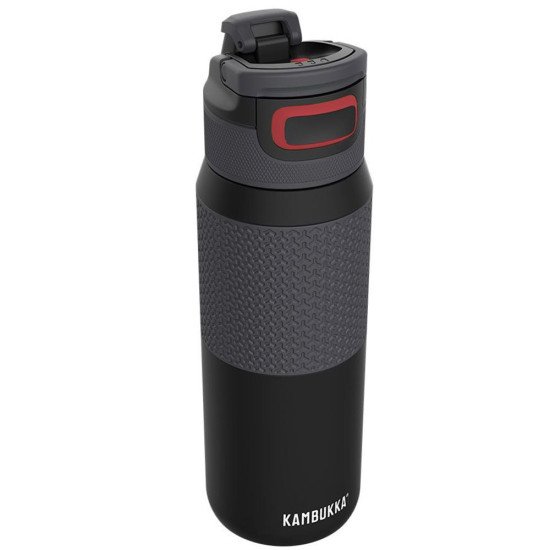 Термопляшка 750 мл сталева Kambukka Elton Insulated, вакуумна, колір чорний/червоний - 11-03013