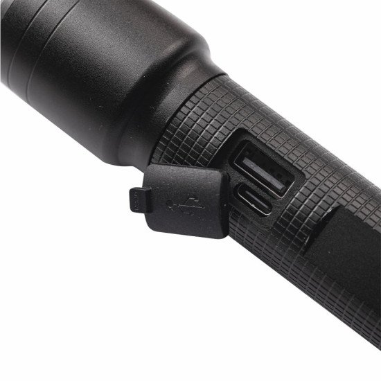 Ліхтарик акумуляторний TheGeneral Shine, вологозахищений корпус, з ремінцем, колір чорний - 223102-01