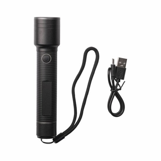 Ліхтарик акумуляторний TheGeneral Shine, вологозахищений корпус, з ремінцем, колір чорний - 223102-01