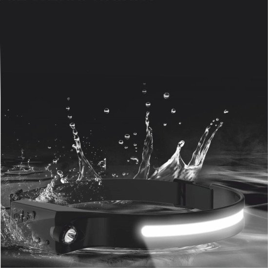 Ліхтарик налобний акумуляторний TheGeneral Showy з боковим COB light, колір чорний - 216516-01