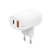 Зарядний пристрій TheGeneral Vspeed 20W 2 порти, колір білий - 40050319-08 Зарядний пристрій TheGeneral Vspeed 20W 2 порти, колір білий - 40050319-08