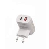 Зарядний пристрій TheGeneral Vspeed 20W 2 порти, колір білий - 40050319-08 Зарядний пристрій TheGeneral Vspeed 20W 2 порти, колір білий - 40050319-08