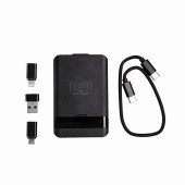 Бездротовий зарядний пристрій TheGeneral Flow 15W з набором перехідників, колір чорний - 40070119-01