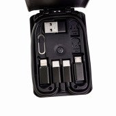 Бездротовий зарядний пристрій TheGeneral Flow 15W з набором перехідників, колір чорний - 40070119-01