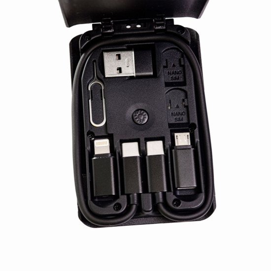 Бездротовий зарядний пристрій TheGeneral Flow 15W з набором перехідників, колір чорний - 40070119-01