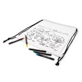 Рюкзак-мішок для розмальовки з олівцями Voyager Brody, колір білий - V0021-02