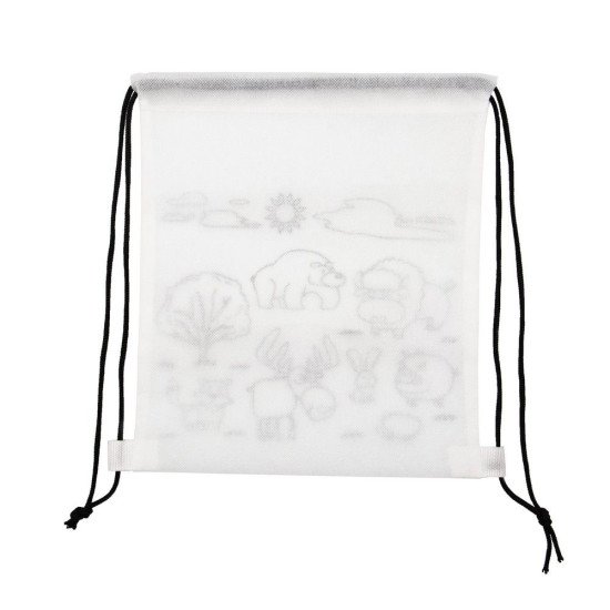 Рюкзак-мішок для розмальовки з олівцями Voyager Brody, колір білий - V0021-02