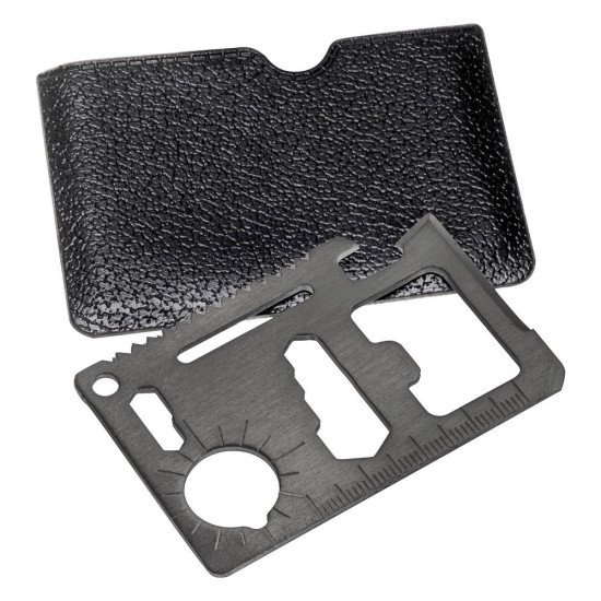 Мультитул 11в1 Voyager Marie, 70 мм, в футлярі, колір чорний - V0059-03