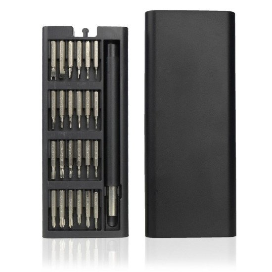 Набір викруток 24 біти Voyager Charlotte, в футлярі, колір чорний - V0074-03