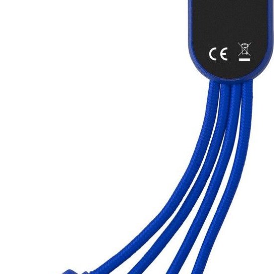 Кабель для зарядки з 4 штекерами Voyager, колір синій - V0139-11